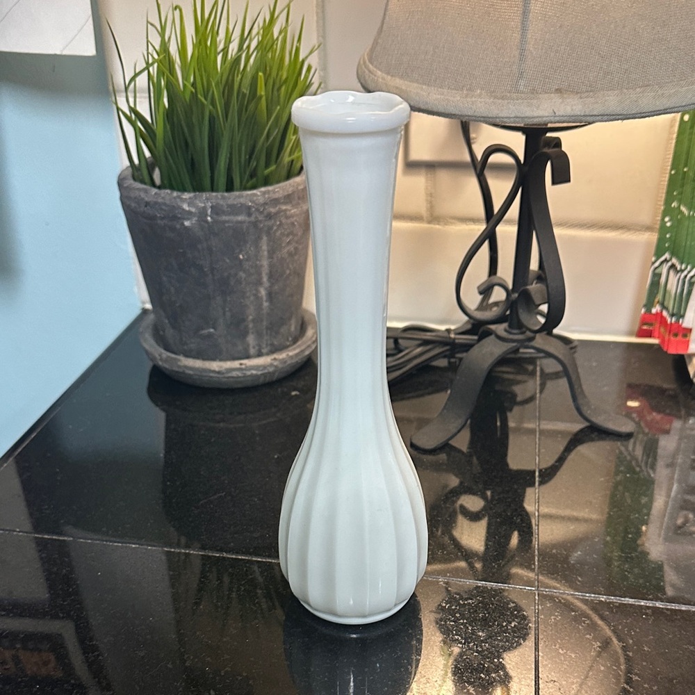 Elegant Milk Glass Vase